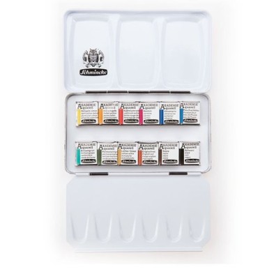 Material Bellas Artes - Pintura - Caja acuarelas Schmincke Akademie , 12 1/2 godets | totenart.com