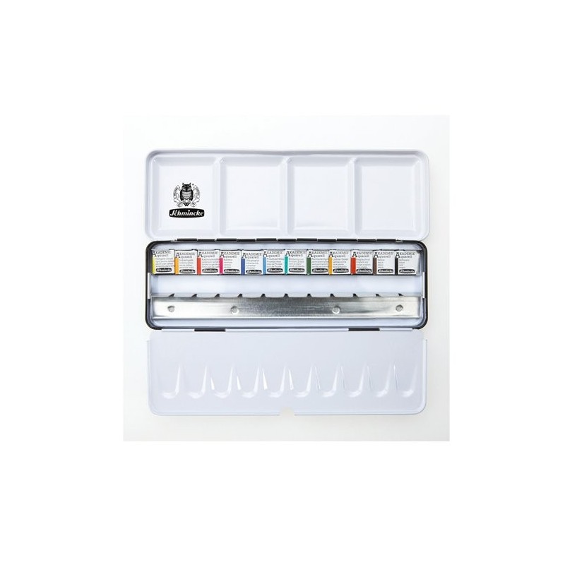 Material Bellas Artes - Pintura - Caja acuarelas Schmincke Akademie, 12 1/2 godets (capacidad 24) | totenart.com