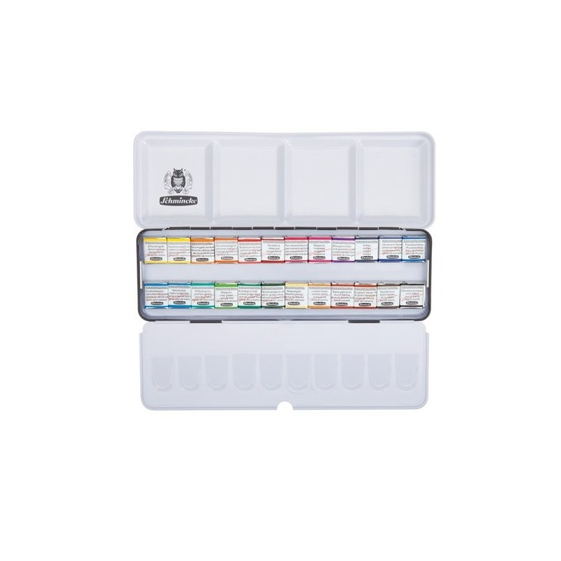Material Bellas Artes - Pintura - Caja acuarelas de metal Schmincke Horadam, 24 1/2 godets  | totenart.com