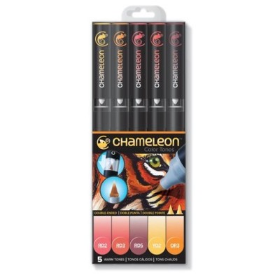 Material Bellas Artes - Pintura - Estuche Chameleon de 5 Rotuladores Tonos Cálidos | totenart.com