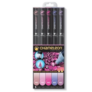 Material Bellas Artes - Pintura - Estuche Chameleon de 5 Rotuladores Tonos Floral | totenart.com