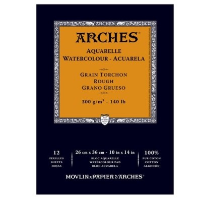 Material Bellas Artes - Pintura - Acuarela Arches 300 gr, 21x29,7 cm, G. Grueso, bloc 12 h. | totenart.com