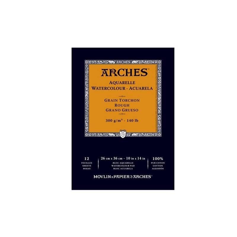Material Bellas Artes - Pintura - Acuarela Arches 300 gr, 29,7x42 cm, G. Grueso, bloc 12 h. | totenart.com