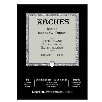 Material Bellas Artes - Dibujo - Dibujo Arches 180 gr, 26x36 cm, Extra Blanco, bloc 16 h. | totenart.com