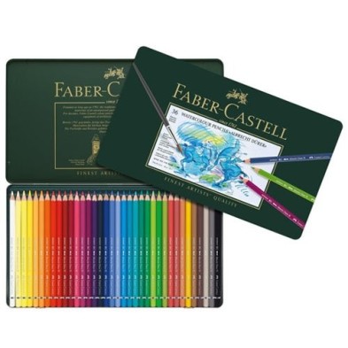 Material Bellas Artes – pintura-y-dibujo - Caja metal 36 lápices de color acuarelables Albrecht Dürer Faber-Castell  | totenart.