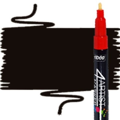 Material Bellas Artes - Pintura - Rotulador 4Artist Pebeo al Óleo 2 mm negro | totenart.com