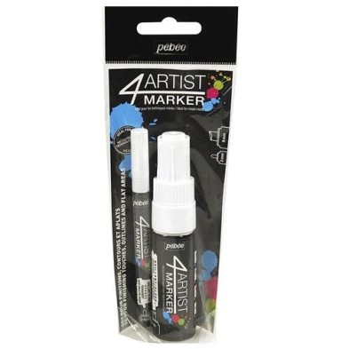 Material Bellas Artes - Pintura - Set Duo 4Artist Marker Pebeo al Óleo 2mm y 8mm Blanco | totenart.com
