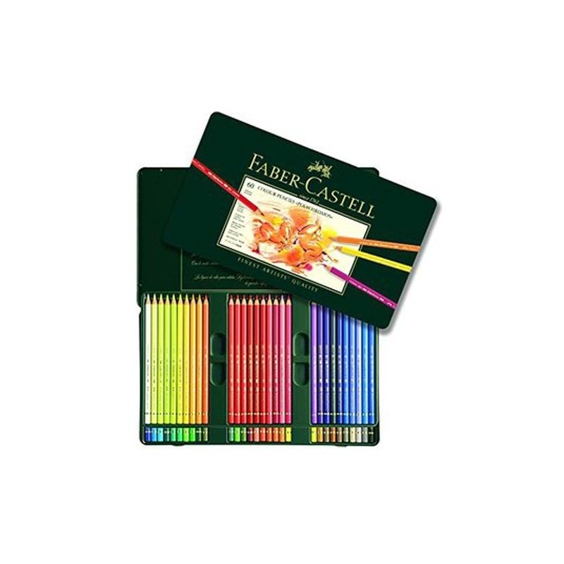 Material Bellas Artes – pintura-y-dibujo - Estuche de Lápices color POLYCHROMO, Faber Castell (60 colores) | totenart.com