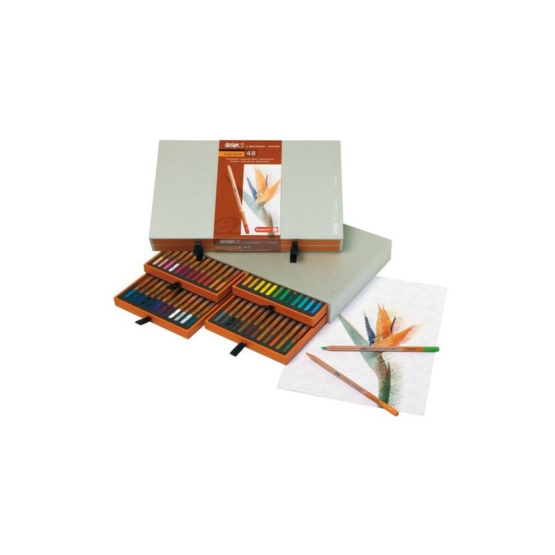 Material Bellas Artes – pintura-y-dibujo - Estuche de 48 lápices color Sakura Bruynzeel | totenart.com
