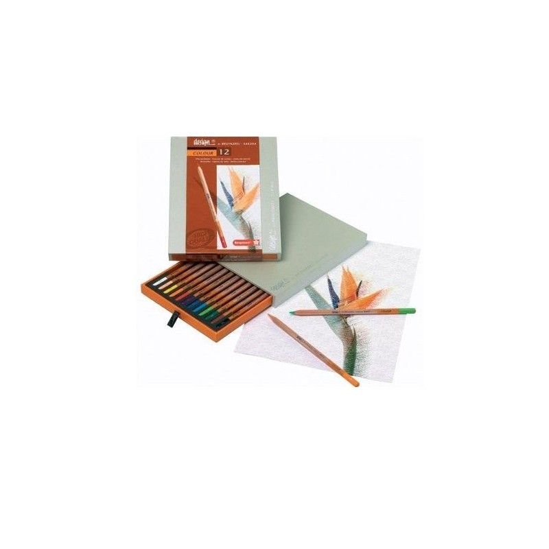 Material Bellas Artes – pintura-y-dibujo - Estuche de 12 lápices color Sakura Bruynzeel | totenart.com