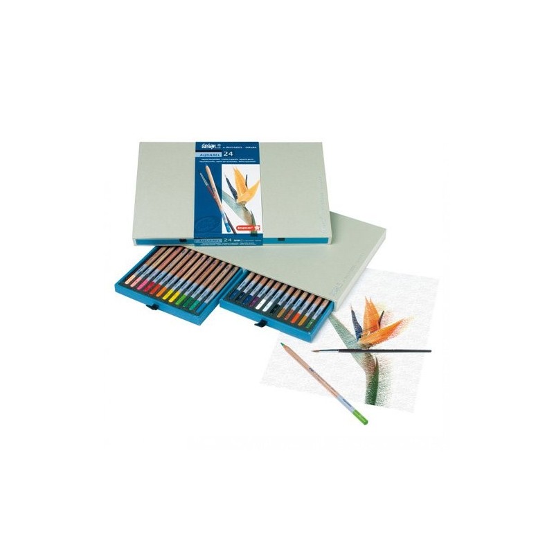 Material Bellas Artes – pintura-y-dibujo - Estuche de 24 lápices acuarelables Sakura Bruynzeel | totenart.com