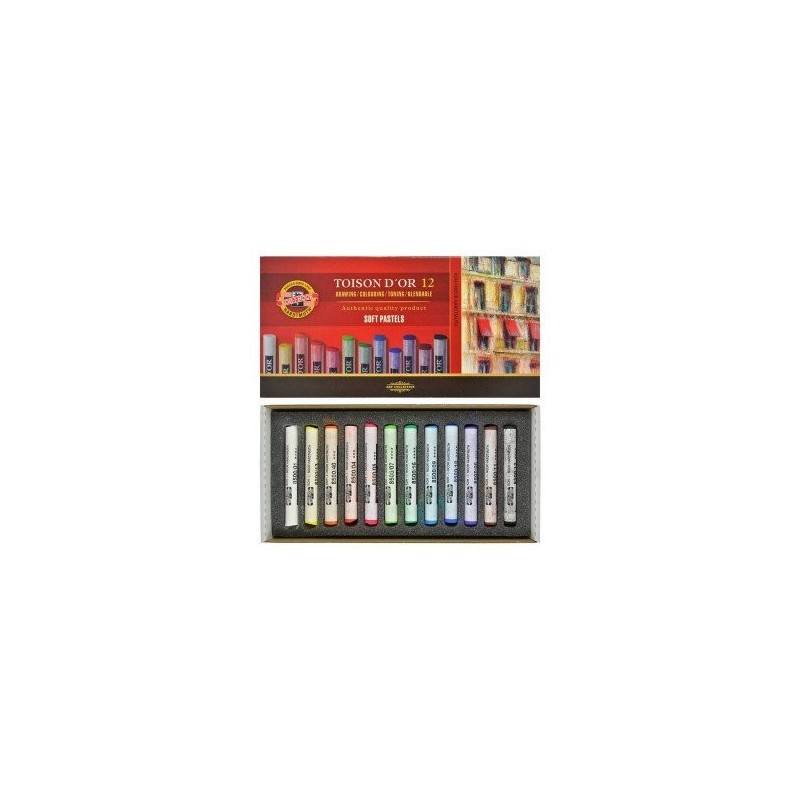 Material Bellas Artes – pintura-y-dibujo - Caja Pastel Toison D\'Or Koh-I-Nor, 12 uds. | totenart.com