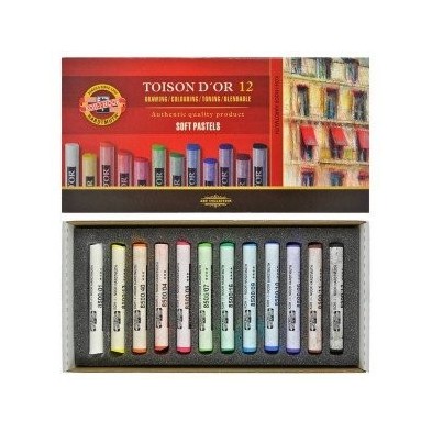 Material Bellas Artes – pintura-y-dibujo - Caja Pastel Toison D\'Or Koh-I-Nor, 12 uds. | totenart.com