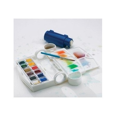 Caja campo Acuarela Cotman 12 1/2 godets & pincel