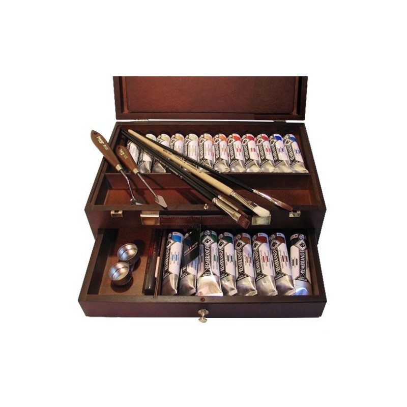 Material Bellas Artes - Pintura - Caja de madera Master acrilico Rembrandt | totenart.com