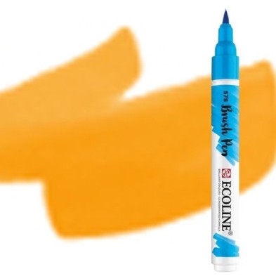 Material Bellas Artes - Pintura - Rotulador Acuarela Ecoline Brush Pen Amarillo Oscuro ** | totenart.com