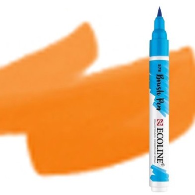 Material Bellas Artes - Pintura - Rotulador Acuarela Ecoline Brush Pen Anaranjado Claro | totenart.com
