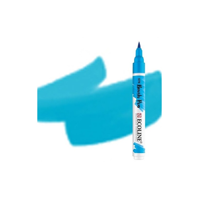 Material Bellas Artes - Pintura - Rotulador Acuarela Ecoline Brush Pen Azul Turquesa ** | totenart.com