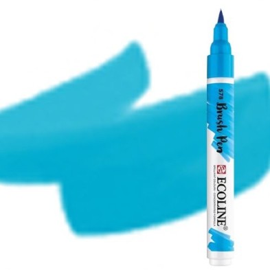 Material Bellas Artes - Pintura - Rotulador Acuarela Ecoline Brush Pen Azul Turquesa ** | totenart.com