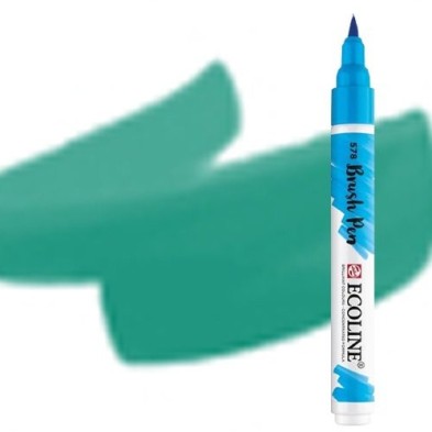 Material Bellas Artes - Pintura - Rotulador Acuarela Ecoline Brush Pen Verde Oscuro ** | totenart.com