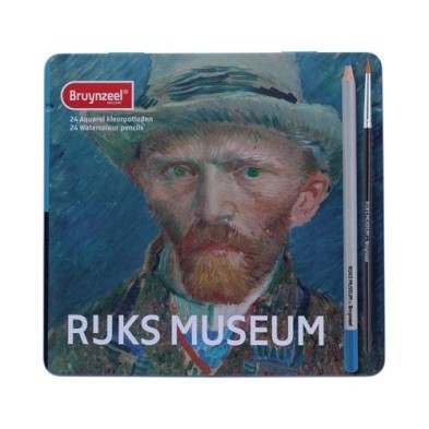 Material Bellas Artes - Pintura - Caja Edición Especial 24 lápices acuarelables Bruynzeel- Autorretrato Van Gogh | totenart.com