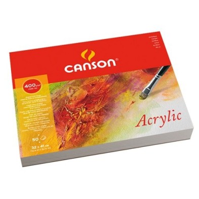 Material Bellas Artes – pintura-y-dibujo - Bloc de 50 hojas de papel para acrílico Montval de grano fino de 400 gr (24x32 cm) | 