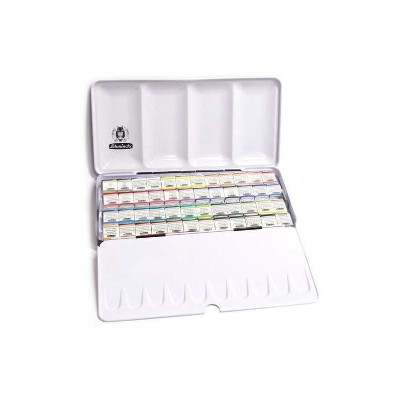 Material Bellas Artes - Pintura - Caja acuarelas de metal Schmincke Horadam, 48 1/2 godets  | totenart.com