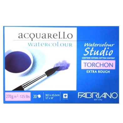 Material Bellas Artes – pintura-y-dibujo - Bloc acuarela Torchon Fabriano, 20 hojas, 270gr, 30.5x45.5cm | totenart.com
