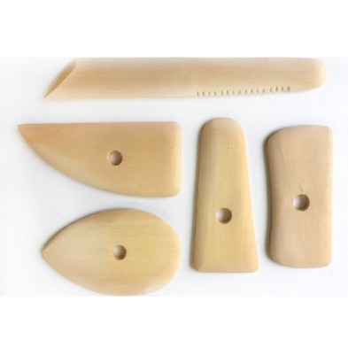 Material Bellas Artes - Modelado - Set medias lunas madera 5 piezas | totenart.com