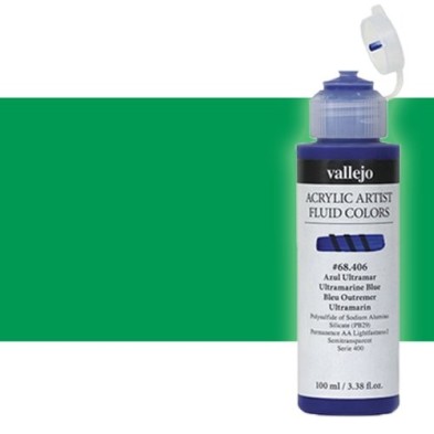 Material Bellas Artes - Pintura - Acrílico Fluido Vallejo 409, verde permanente, 100 ml. * | totenart.com
