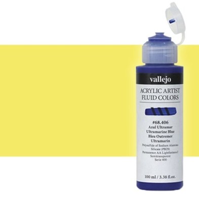 Material Bellas Artes - Pintura - Acrílico Fluido Vallejo 401, amarillo hansa, 100 ml. * | totenart.com