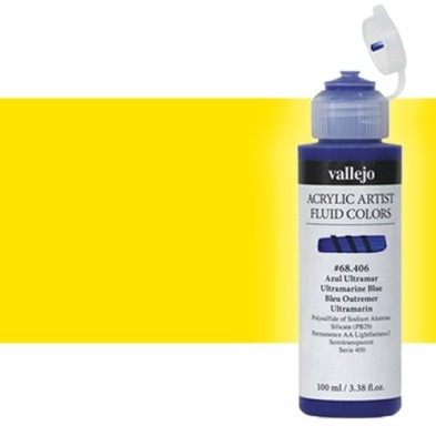 Material Bellas Artes - Pintura - Acrílico Fluido Vallejo 428, amarillo hansa opaco, 100 ml. * | totenart.com