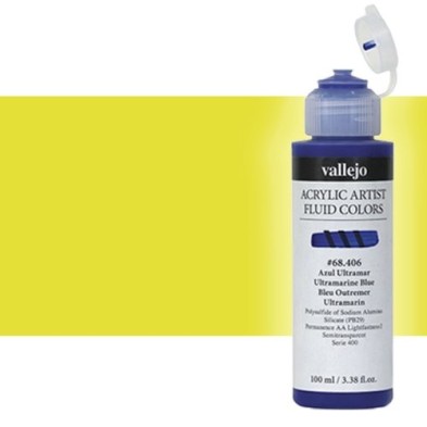 Material Bellas Artes - Pintura - Acrílico Fluido Vallejo 616, amarillo fluorescente, 100 ml. * | totenart.com