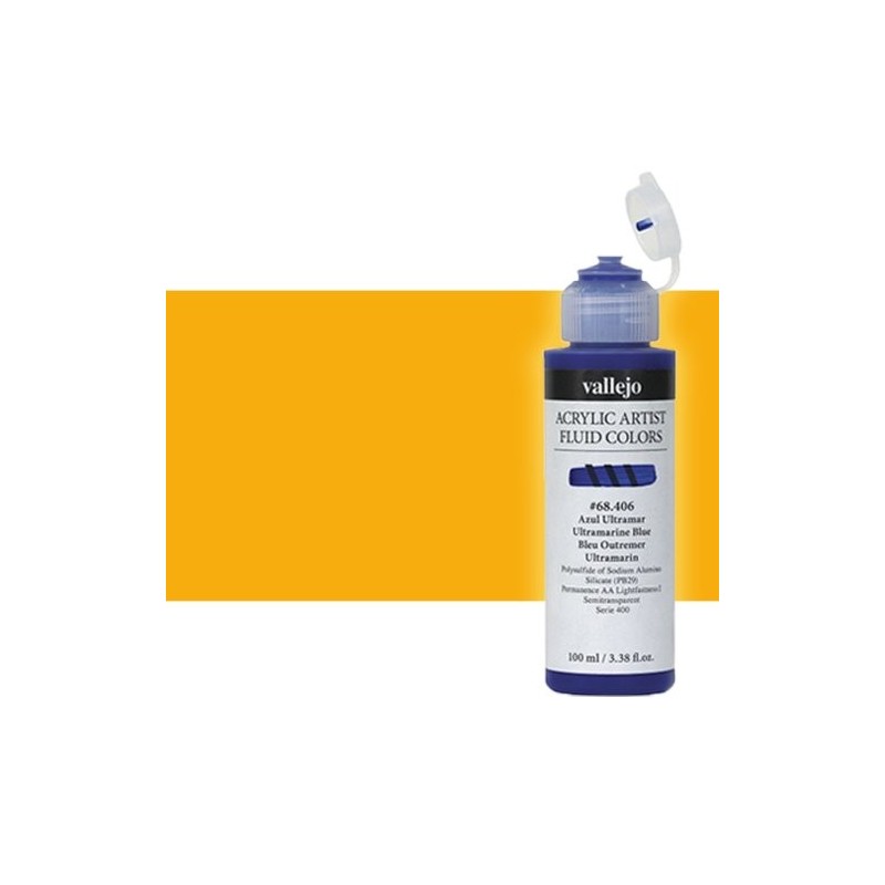 Material Bellas Artes - Pintura - Acrílico Fluido Vallejo 414, naranja transparente, 100 ml. * | totenart.com