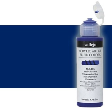 Material Bellas Artes - Pintura - Acrílico Fluido Vallejo 823, azul antraquinona, 100 ml. * | totenart.com