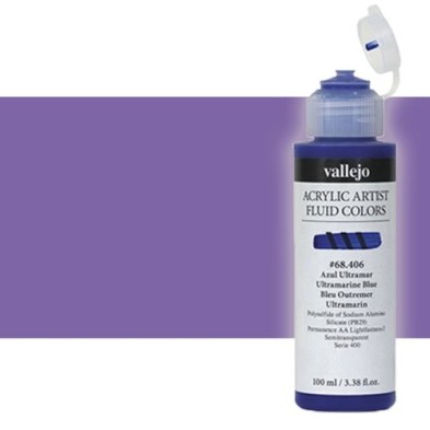 Material Bellas Artes - Pintura - Acrílico Fluido Vallejo 413, violeta ultramar, 100 ml. * | totenart.com