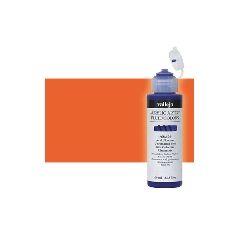 Material Bellas Artes - Pintura - Acrílico Fluido Vallejo 821, naranja pirrol, 100 ml. * | totenart.com