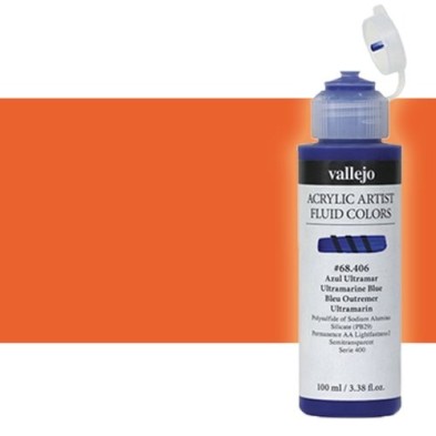 Material Bellas Artes - Pintura - Acrílico Fluido Vallejo 821, naranja pirrol, 100 ml. * | totenart.com