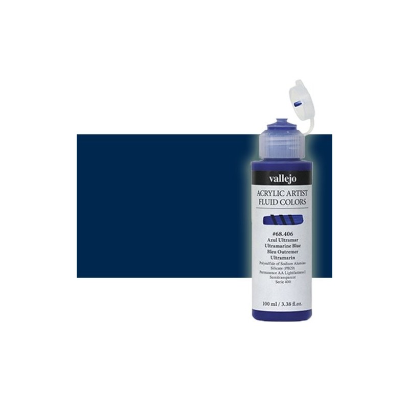 Material Bellas Artes - Pintura - Acrílico Fluido Vallejo 405, azul de prusia (tono), 100 ml. * | totenart.com