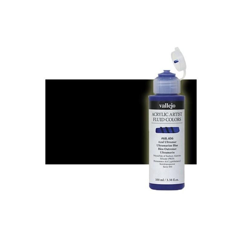 Material Bellas Artes - Pintura - Acrílico Fluido Vallejo 319, negro marfil, 100 ml. * | totenart.com