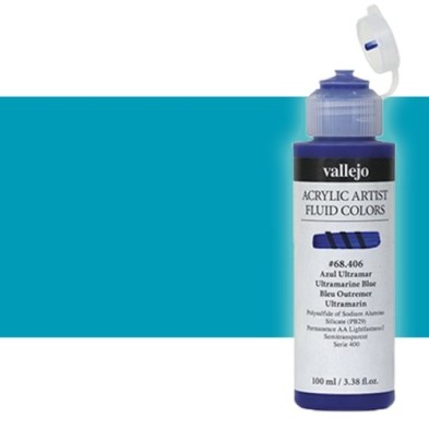 Material Bellas Artes - Pintura - Acrílico Fluido Vallejo 604, turquesa de cobalto, 100 ml. * | totenart.com