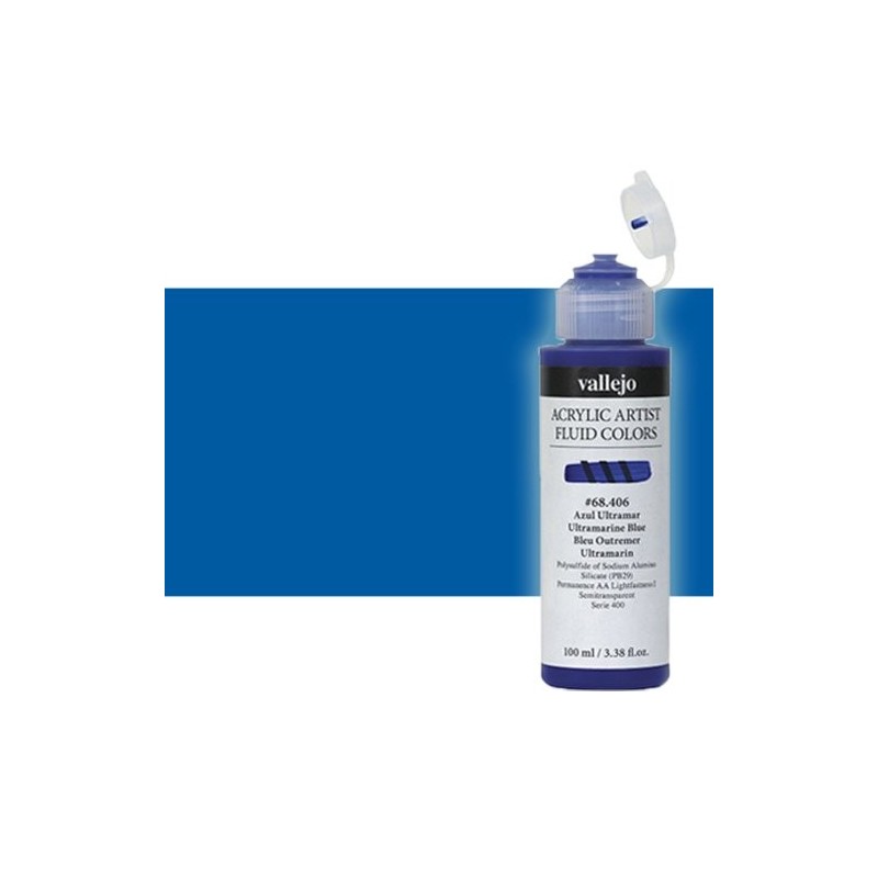 Material Bellas Artes - Pintura - Acrílico Fluido Vallejo 404, azul ftalocianina, 100 ml. * | totenart.com