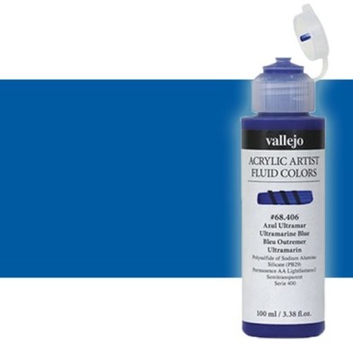 Material Bellas Artes - Pintura - Acrílico Fluido Vallejo 404, azul ftalocianina, 100 ml. * | totenart.com