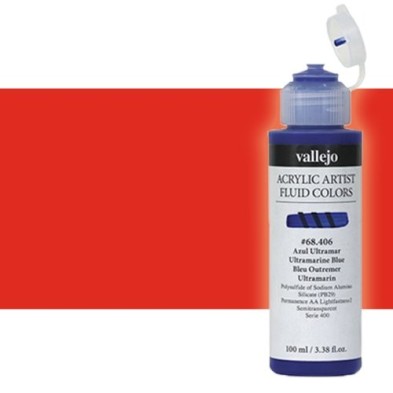 Material Bellas Artes - Pintura - Acrílico Fluido Vallejo 618, naranja fluorescente, 100 ml. * | totenart.com
