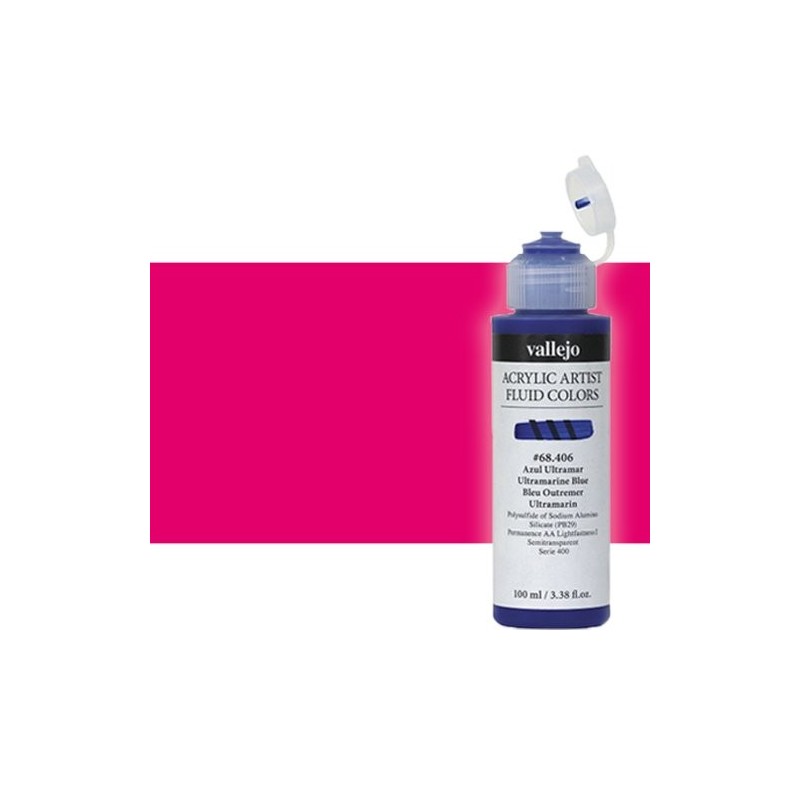 Material Bellas Artes - Pintura - Acrílico Fluido Vallejo 620, rosa fluorescente, 100 ml. * | totenart.com