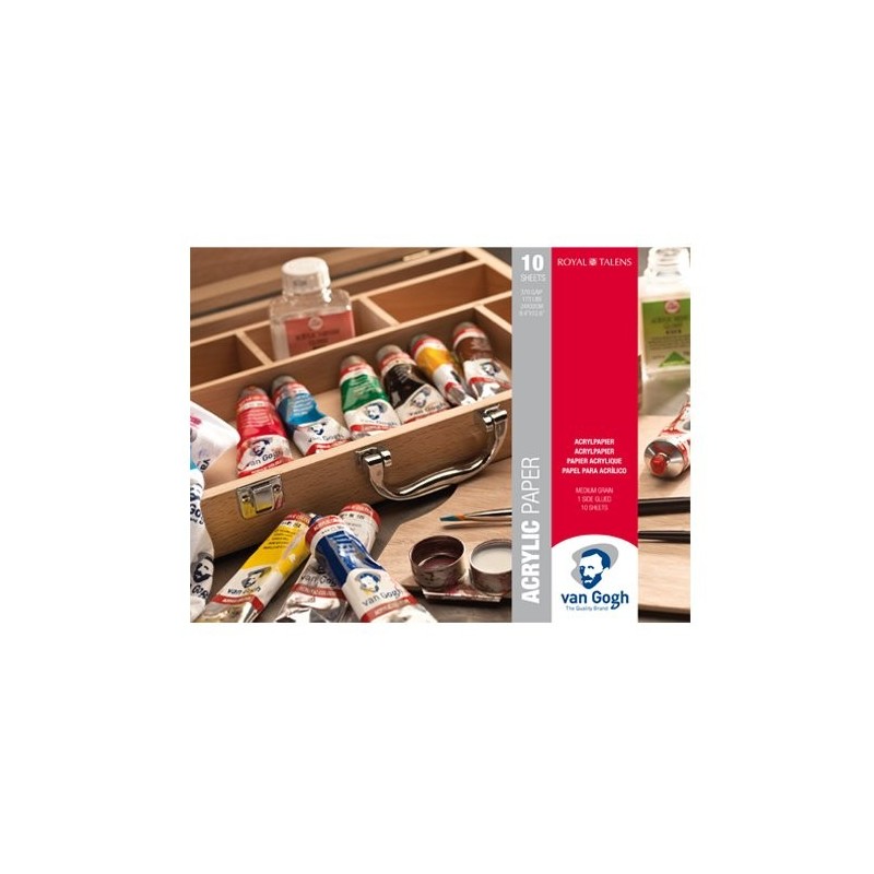 Material Bellas Artes – pintura-y-dibujo - Bloc de 10 hojas de papel para acrílico Van Gogh de 370 gr (24x32cm) | totenart.com