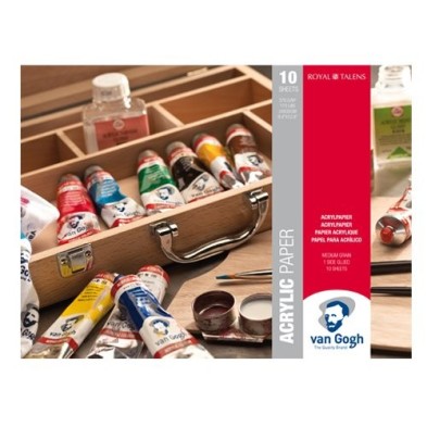 Material Bellas Artes – pintura-y-dibujo - Bloc de 10 hojas de papel para acrílico Van Gogh de 370 gr (24x32cm) | totenart.com
