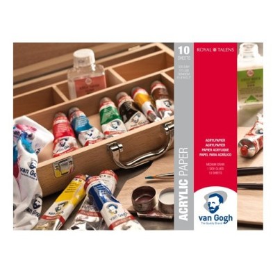 Material Bellas Artes – pintura-y-dibujo - Bloc de 10 hojas de papel para acrílico Van Gogh de 370 gr (30x40 cm) | totenart.com