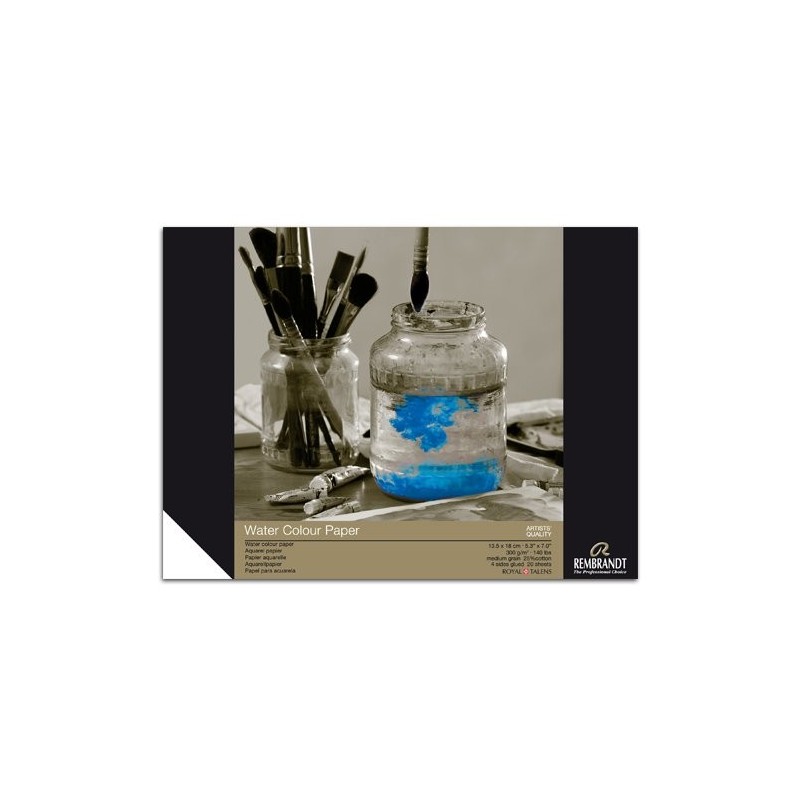 Material Bellas Artes – pintura-y-dibujo - Bloc Acuarela Rembrandt 300 gr, 13,5x18, 20 hojas, grano medio | totenart.com
