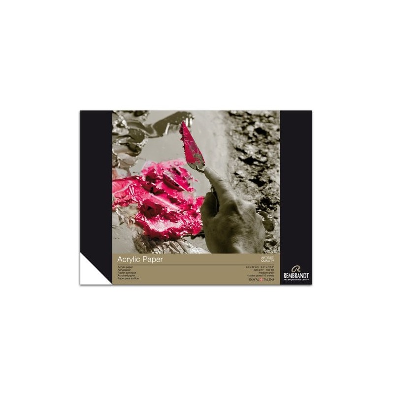 Material Bellas Artes – pintura-y-dibujo - Bloc Acrílico Rembrandt 400 gr, 24x32, 10 hojas, grano medio | totenart.com